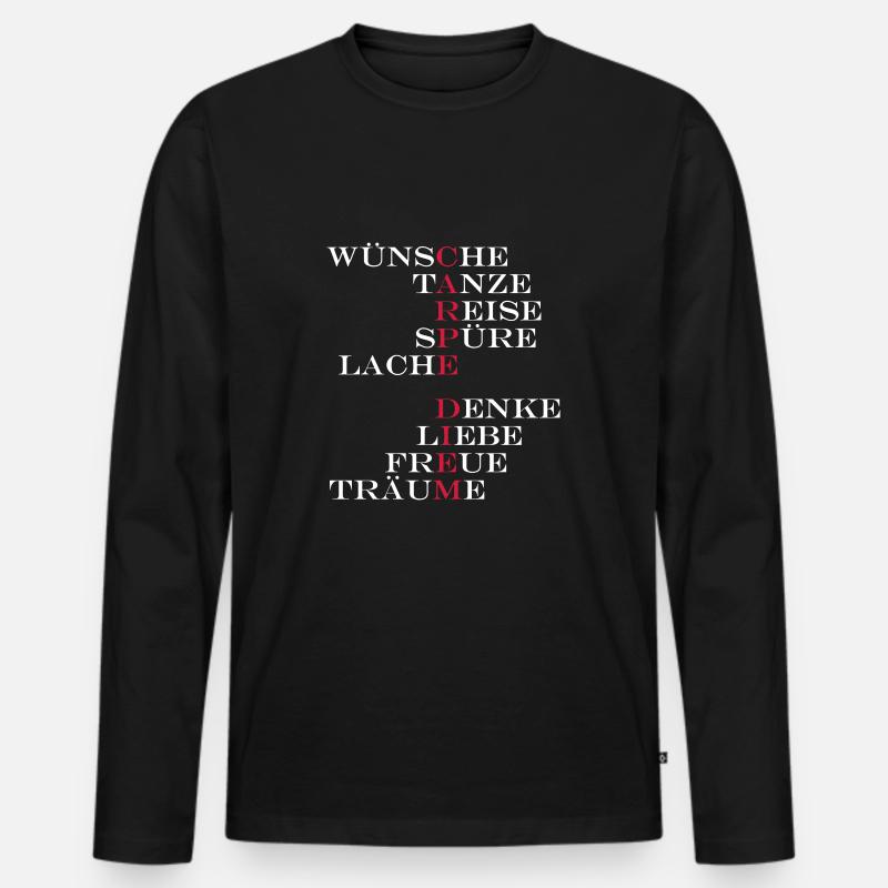 carpediem - Männer Premium Bio Langarmshirt - Schwarz