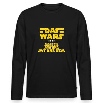DAS WARS - Chemise Cool Matura '25 Motto - T-shirt manches longues Premium bio Homme - noir - Devant - Nico (187cm)