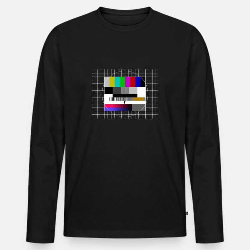 Testbild - Männer Premium Bio Langarmshirt - Schwarz