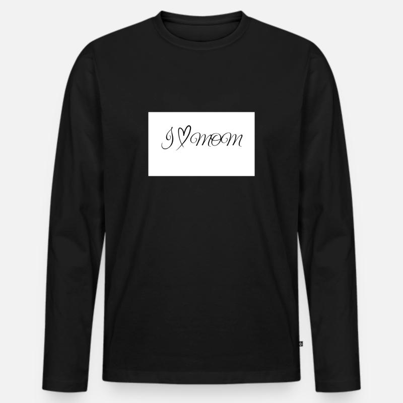 Mama - Männer Premium Bio Langarmshirt - Schwarz