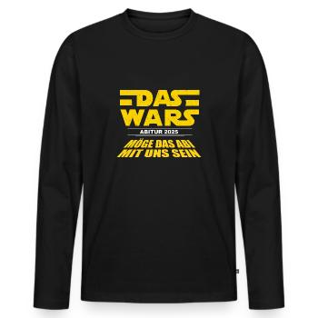DAS WARS - Cooles Abi '25 Motto Shirt, Abitur 2025 - T-shirt manches longues Premium bio Homme - noir - Devant - Nico (187cm)