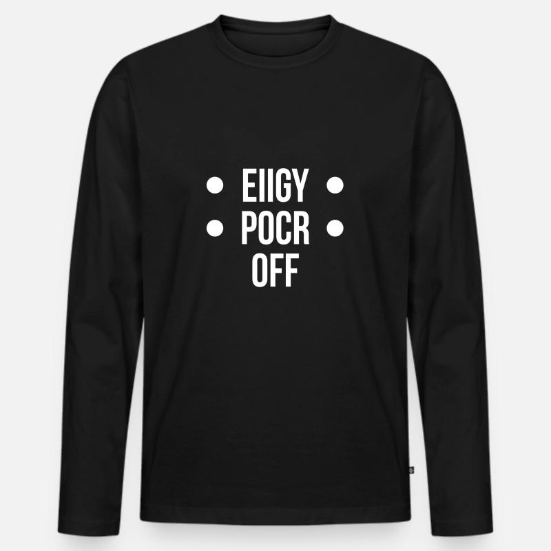 Hidden Massage - Männer Premium Bio Langarmshirt - Schwarz