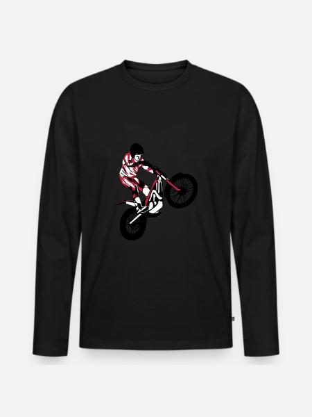 Trial Racing - Men's Premium Organic Long Sleeve Shirt - black