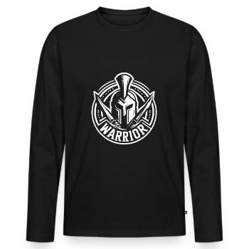 Warrior Sparta Spartan Warrior Roman Gladiator - Men's Premium Organic Long Sleeve Shirt - black - Front - Nico (187cm)