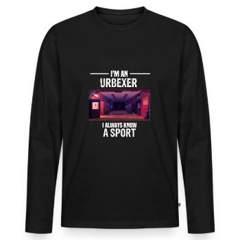 Urban Exploration Drôle Urbex Urbexing - T-shirt manches longues Premium bio Homme - noir - Devant - Nico (187cm)