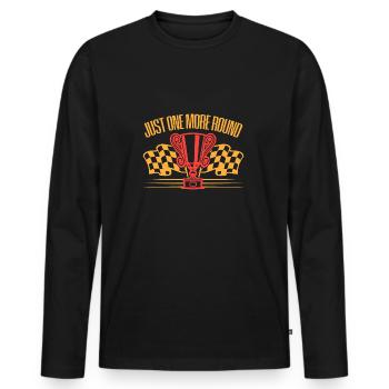Juste un cadeau supplémentaire de course de dragsters de voiture de voiture de circuit rond - T-shirt manches longues Premium bio Homme - noir - Devant - Nico (187cm)