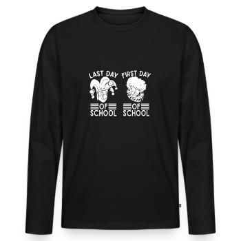 Circus Graphic Last & First Day Of School Gifts - Men's Premium Organic Long Sleeve Shirt - black - Front - Nico (187cm)