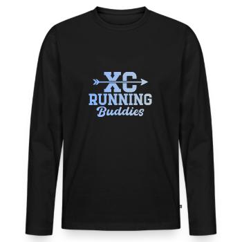 Funny XC Running Gift XC Runner Edition - Men's Premium Organic Long Sleeve Shirt - black - Front - Nico (187cm)