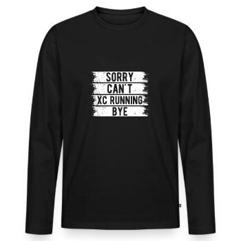 Cross Country Runner Design - XC Coach - Running - Men's Premium Organic Long Sleeve Shirt - black - Front - Nico (187cm)