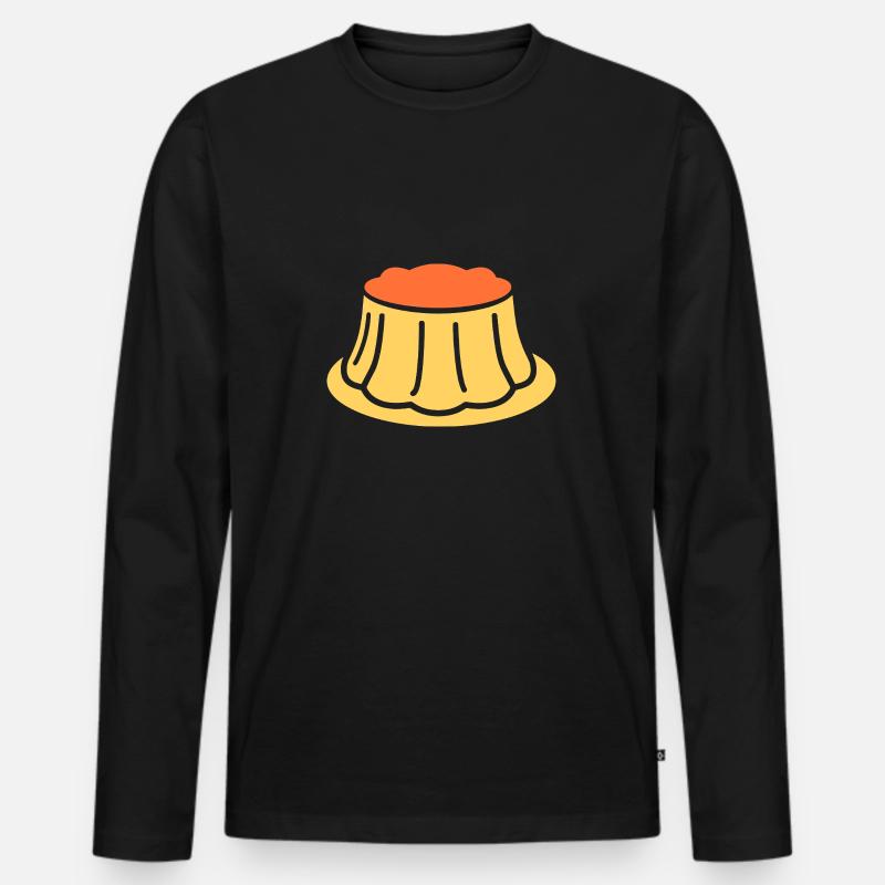 Obsttorte - Männer Premium Bio Langarmshirt - Schwarz