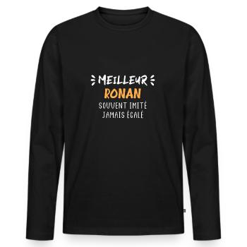 Souvent imité meilleur RONAN - T-shirt manches longues Premium bio Homme - noir - Devant - Nico (187cm)