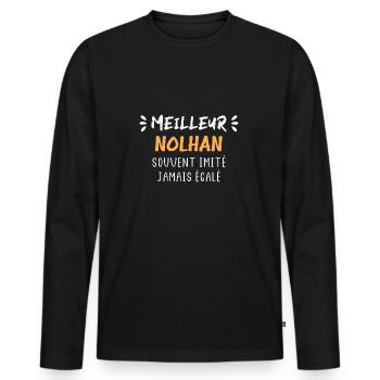 Souvent imité meilleur NOLHAN - T-shirt manches longues Premium bio Homme - noir - Devant - Nico (187cm)