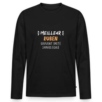 Souvent imité meilleur RUBEN - T-shirt manches longues Premium bio Homme - noir - Devant - Nico (187cm)