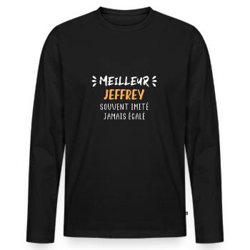 Souvent imité jamais égalé meilleur JEFFREY - T-shirt manches longues Premium bio Homme - noir - Devant - Nico (187cm)