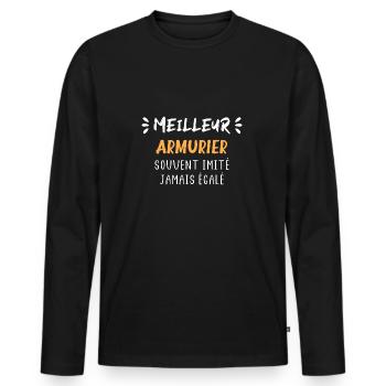 Souvent imité jamais égalé meilleur Armurier - T-shirt manches longues Premium bio Homme - noir - Devant - Nico (187cm)