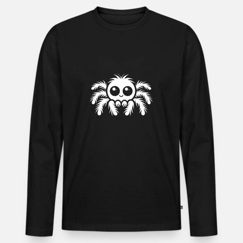 Spinne - Männer Premium Bio Langarmshirt - Schwarz