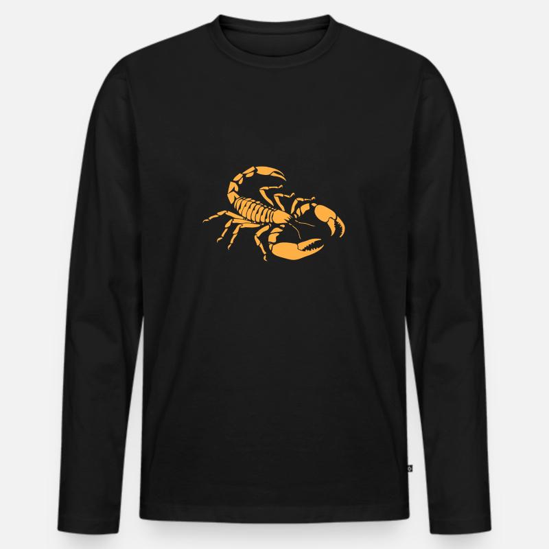 Skorpion - Männer Premium Bio Langarmshirt - Schwarz