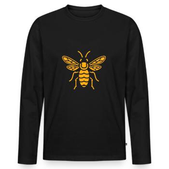 guêpe - T-shirt manches longues Premium bio Homme - noir - Devant - Nico (187cm)