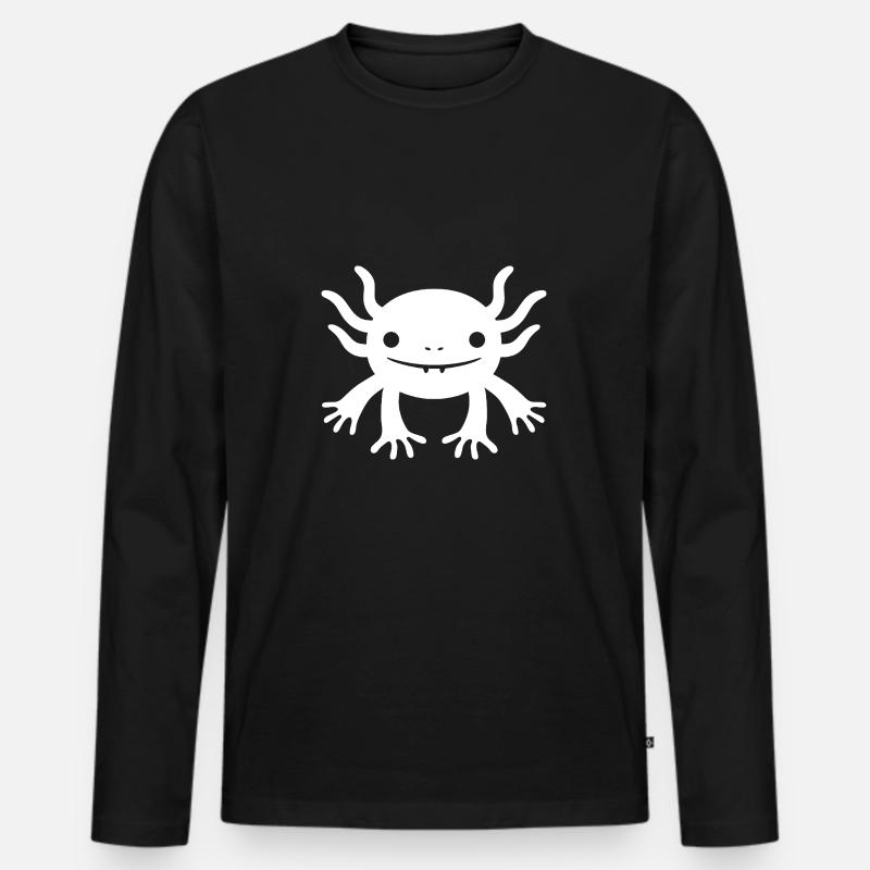 Axolotl - Männer Premium Bio Langarmshirt - Schwarz