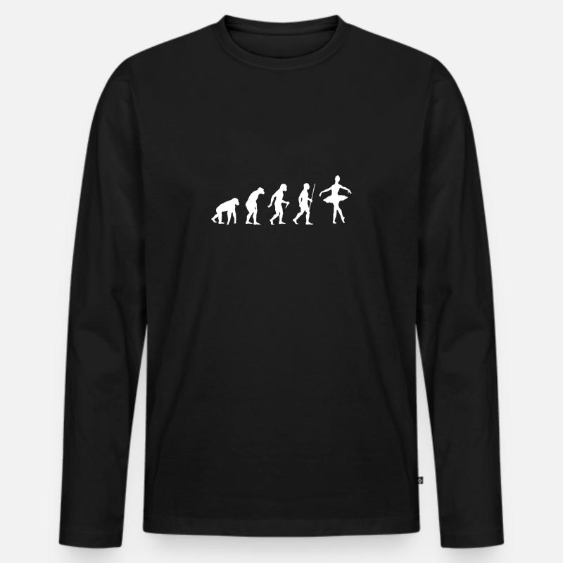 2571 Evolution Ballett - Männer Premium Bio Langarmshirt - Schwarz