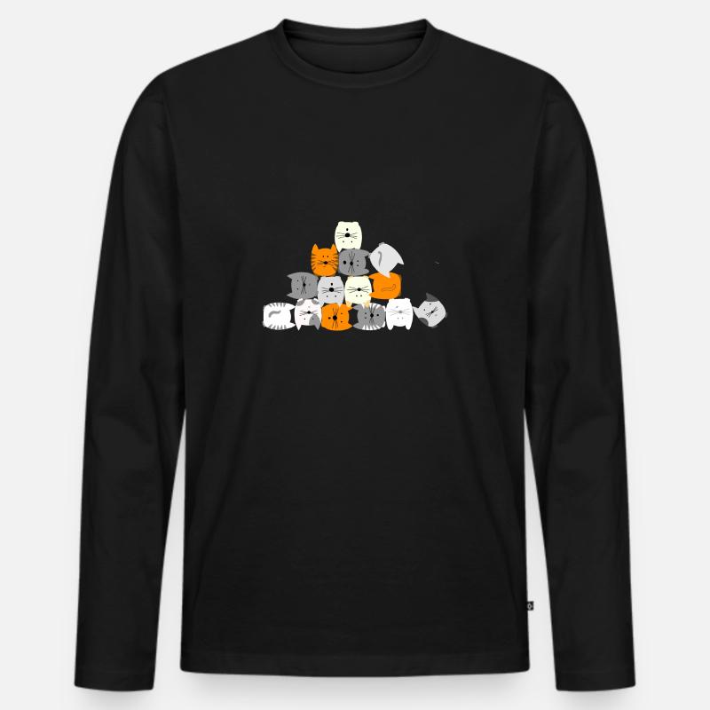 Kittens, Kittens, Kittens - Men's Premium Organic Long Sleeve Shirt - black