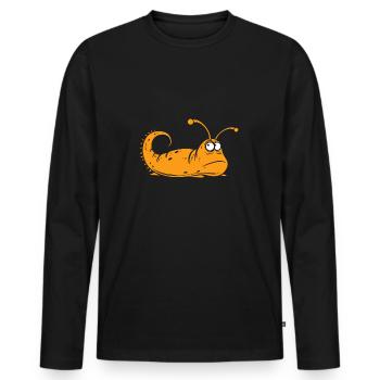 Slug 10 - Men's Premium Organic Long Sleeve Shirt - black - Front - Nico (187cm)