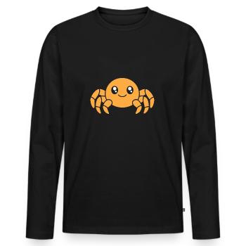 spider - Men's Premium Organic Long Sleeve Shirt - black - Front - Nico (187cm)