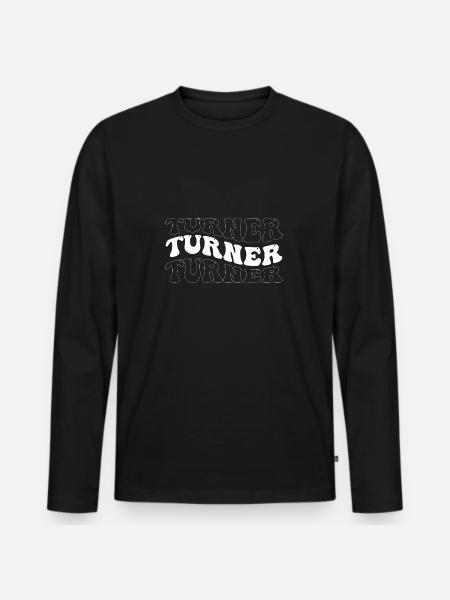 Grappige Turner Groovy 4 Mannen Vrouwen Cool Turner Tie - Mannen Premium Bio shirt met lange mouwen - zwart