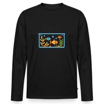 Aquarium - Männer Premium Bio Langarmshirt - Schwarz - Vorne - Nico (187cm)