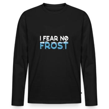 Eau glacée I Fear No Frost idée cadeau - T-shirt manches longues Premium bio Homme - noir - Devant - Nico (187cm)
