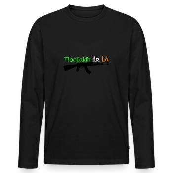 our day will come - Men's Premium Organic Long Sleeve Shirt - black - Front - Nico (187cm)