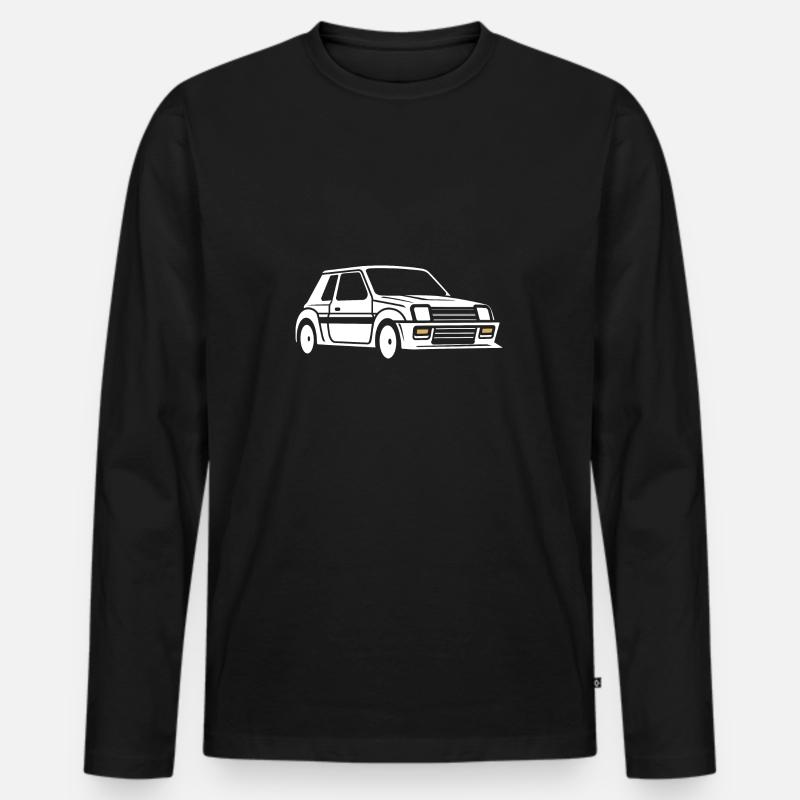 Rallye-Fahrzeug - Männer Premium Bio Langarmshirt - Schwarz