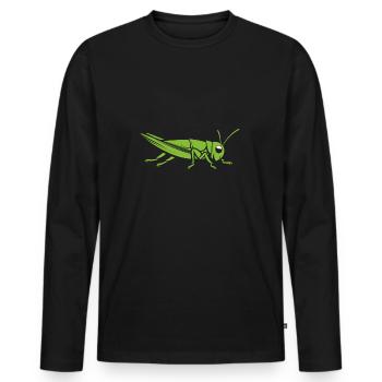 Grasshopper - Men's Premium Organic Long Sleeve Shirt - black - Front - Nico (187cm)