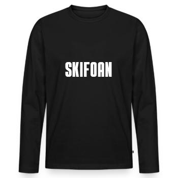 Skifoan - Männer Premium Bio Langarmshirt - Schwarz - Vorne - Nico (187cm)