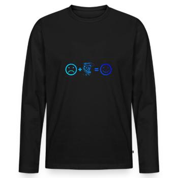 Cyclistes Hommes Cyclisme Cyclisme VTT - T-shirt manches longues Premium bio Homme - noir - Devant - Nico (187cm)