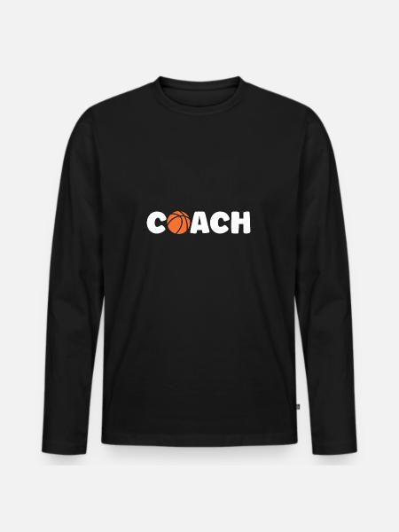 Coach de Basketball - Men's Premium Organic Long Sleeve Shirt - black