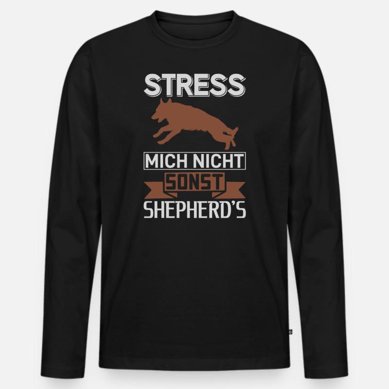 Deutscher Schäferhund I Schäferhundwelpen - Männer Premium Bio Langarmshirt - Schwarz