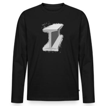 Träger Eisen hell glühend - Männer Premium Bio Langarmshirt - Schwarz - Vorne - Nico (187cm)