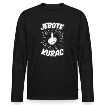 Jebote Kurac Jugo Balkans - T-shirt manches longues Premium bio Homme - noir - Devant - Nico (187cm)