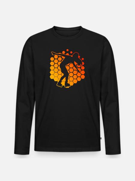 Rollerskate Roller Skating Rollerskaten Rollschuhl - Männer Premium Bio Langarmshirt - Schwarz