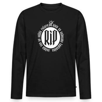 SCORIES RIP - T-shirt manches longues Premium bio Homme - noir - Devant - Nico (187cm)
