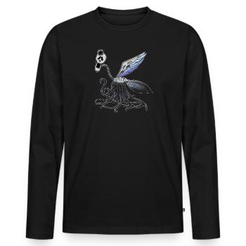 MixedMonster - Men's Premium Organic Long Sleeve Shirt - black - Front - Nico (187cm)