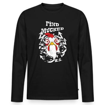 Trouvez Mucked Mind - T-shirt manches longues Premium bio Homme - noir - Devant - Nico (187cm)