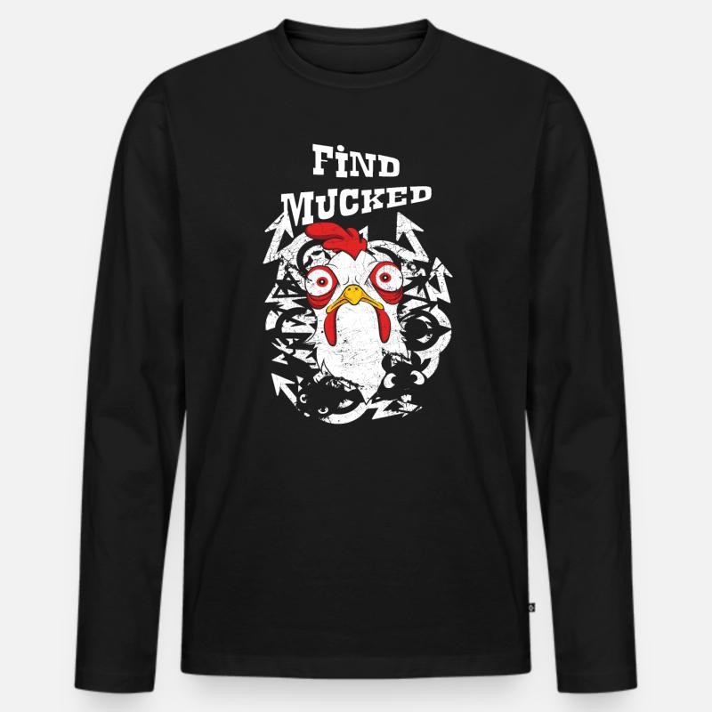 Finde Mucked Mind - Männer Premium Bio Langarmshirt - Schwarz