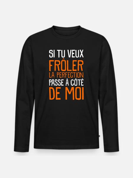 La Perfection - T-shirt manches longues Premium bio Homme - noir