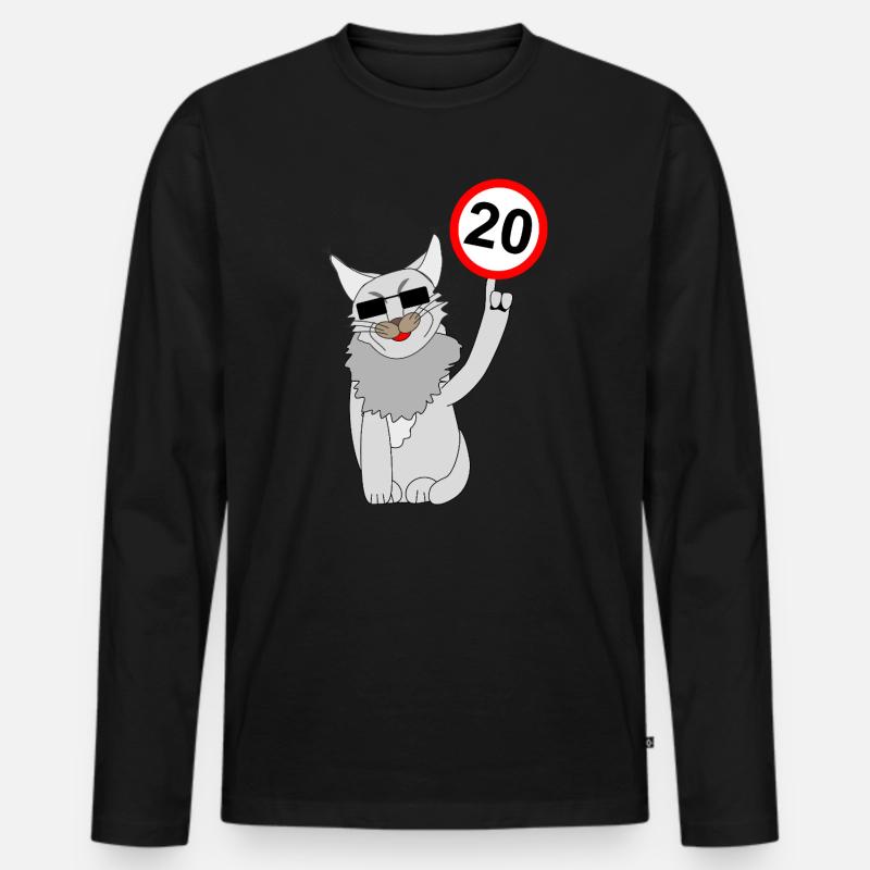 Geburtstag 20 - Männer Premium Bio Langarmshirt - Schwarz
