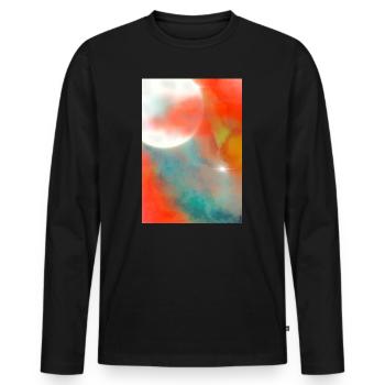 Lunar Veil - Men's Premium Organic Long Sleeve Shirt - black - Front - Nico (187cm)