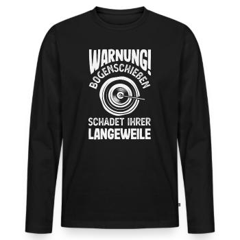 I go archery - Men's Premium Organic Long Sleeve Shirt - black - Front - Nico (187cm)