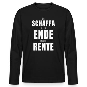 The Schaffa has come to an end – Finally retirement - Men's Premium Organic Long Sleeve Shirt - black - Front - Nico (187cm)