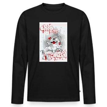 Graffiti Monster Music Tape - Men's Premium Organic Long Sleeve Shirt - black - Front - Nico (187cm)